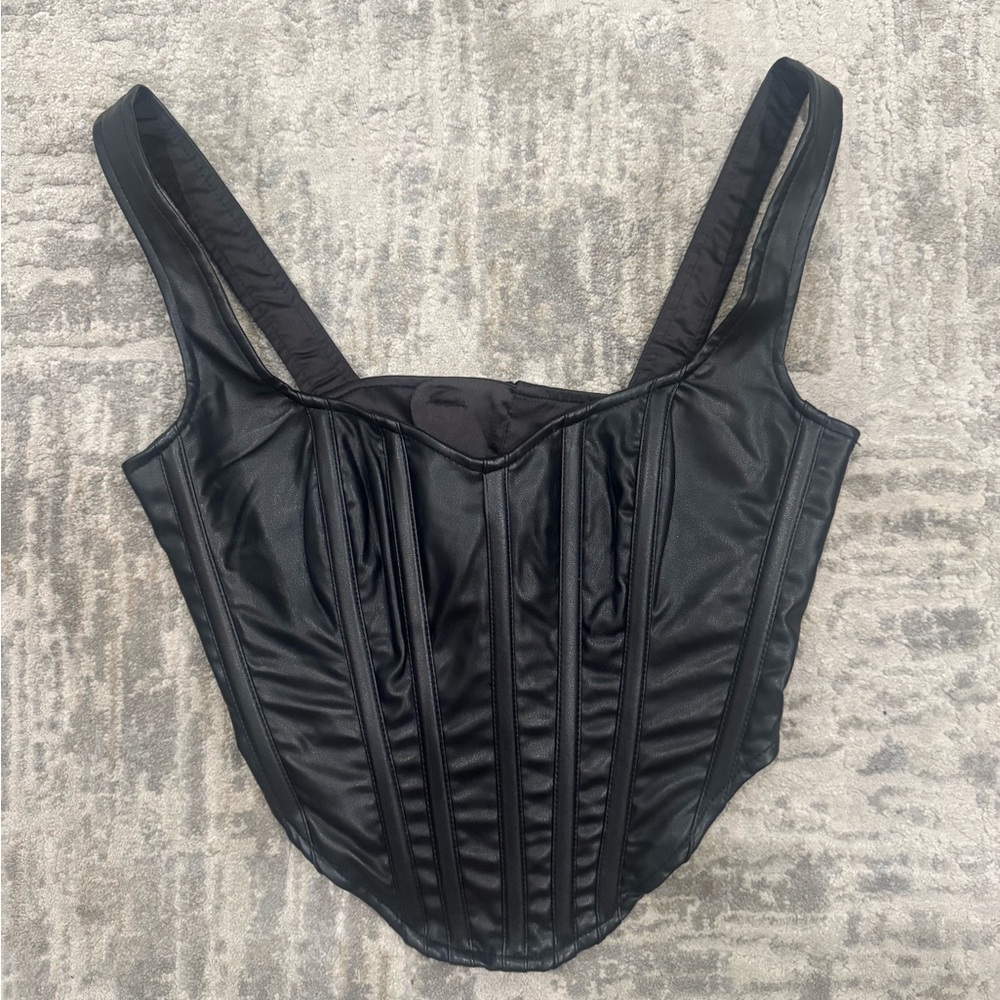 Bardot Black Corset Top